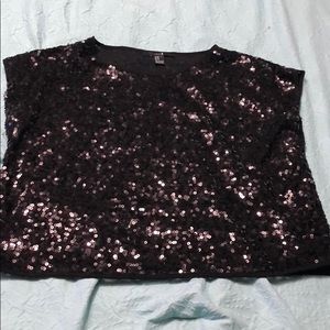 Sequined black top